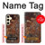 W2714 Rust Steel Texture Graphic Printed Hard Case and Leather Flip Case For Samsung Galaxy S24