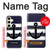 W2758 Anchor Navy Hard Case and Leather Flip Case For Samsung Galaxy S24