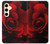 W2898 Red Rose Hard Case and Leather Flip Case For Samsung Galaxy S24