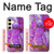 W2907 Purple Turquoise Stone Hard Case and Leather Flip Case For Samsung Galaxy S24