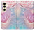 W3050 Vintage Pastel Flowers Hard Case and Leather Flip Case For Samsung Galaxy S24