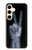 W3101 X-ray Peace Sign Fingers Hard Case and Leather Flip Case For Samsung Galaxy S24