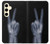 W3101 X-ray Peace Sign Fingers Hard Case and Leather Flip Case For Samsung Galaxy S24