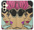 W3171 Girls Pop Art Hard Case and Leather Flip Case For Samsung Galaxy S24