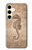 W3214 Seahorse Skeleton Fossil Hard Case and Leather Flip Case For Samsung Galaxy S24