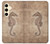 W3214 Seahorse Skeleton Fossil Hard Case and Leather Flip Case For Samsung Galaxy S24