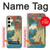 W3348 Utagawa Hiroshige The Monkey Bridge Hard Case and Leather Flip Case For Samsung Galaxy S24