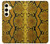 W3365 Yellow Python Skin Graphic Print Hard Case and Leather Flip Case For Samsung Galaxy S24