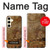 W3456 Vintage Paper Clock Steampunk Hard Case and Leather Flip Case For Samsung Galaxy S24