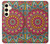 W3694 Hippie Art Pattern Hard Case and Leather Flip Case For Samsung Galaxy S24