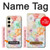 W3705 Pastel Floral Flower Hard Case and Leather Flip Case For Samsung Galaxy S24