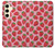 W3719 Strawberry Pattern Hard Case and Leather Flip Case For Samsung Galaxy S24