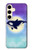 W3807 Killer Whale Orca Moon Pastel Fantasy Hard Case and Leather Flip Case For Samsung Galaxy S24