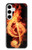 W0493 Music Note Burn Hard Case and Leather Flip Case For Samsung Galaxy S24 Plus