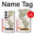 W0604 World Map Hard Case and Leather Flip Case For Samsung Galaxy S24 Plus