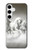 W0933 White Horses Hard Case and Leather Flip Case For Samsung Galaxy S24 Plus