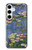 W0997 Claude Monet Water Lilies Hard Case and Leather Flip Case For Samsung Galaxy S24 Plus