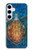 W1249 Blue Sea Turtle Hard Case and Leather Flip Case For Samsung Galaxy S24 Plus