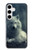 W1516 White Wolf Hard Case and Leather Flip Case For Samsung Galaxy S24 Plus