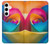 W1671 Rainbow Colorful Rose Hard Case and Leather Flip Case For Samsung Galaxy S24 Plus