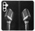 W1672 Retro Microphone Jazz Music Hard Case and Leather Flip Case For Samsung Galaxy S24 Plus