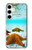 W1679 Starfish Sea Beach Hard Case and Leather Flip Case For Samsung Galaxy S24 Plus