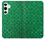 W2704 Green Fish Scale Pattern Graphic Hard Case and Leather Flip Case For Samsung Galaxy S24 Plus