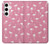 W2858 Pink Flamingo Pattern Hard Case and Leather Flip Case For Samsung Galaxy S24 Plus