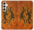 W2901 Lizard Aboriginal Art Hard Case and Leather Flip Case For Samsung Galaxy S24 Plus