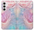 W3050 Vintage Pastel Flowers Hard Case and Leather Flip Case For Samsung Galaxy S24 Plus