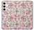 W3095 Vintage Rose Pattern Hard Case and Leather Flip Case For Samsung Galaxy S24 Plus