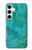 W3147 Aqua Marble Stone Hard Case and Leather Flip Case For Samsung Galaxy S24 Plus