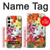 W3205 Retro Art Flowers Hard Case and Leather Flip Case For Samsung Galaxy S24 Plus