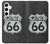 W3207 Route 66 Sign Hard Case and Leather Flip Case For Samsung Galaxy S24 Plus