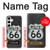 W3207 Route 66 Sign Hard Case and Leather Flip Case For Samsung Galaxy S24 Plus