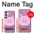 W3269 Pig Cartoon Hard Case and Leather Flip Case For Samsung Galaxy S24 Plus