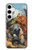 W3331 Peter Paul Rubens Tiger und Lowenjagd Hard Case and Leather Flip Case For Samsung Galaxy S24 Plus