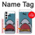 W3825 Cartoon Shark Sea Diving Hard Case and Leather Flip Case For Samsung Galaxy S24 Plus