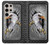 W0855 Eagle Metal Hard Case and Leather Flip Case For Samsung Galaxy S24 Ultra