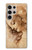 W1045 Leonardo da Vinci Woman's Head Hard Case and Leather Flip Case For Samsung Galaxy S24 Ultra