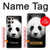 W1072 Panda Bear Hard Case and Leather Flip Case For Samsung Galaxy S24 Ultra