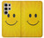 W1146 Yellow Sun Smile Hard Case and Leather Flip Case For Samsung Galaxy S24 Ultra