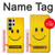 W1146 Yellow Sun Smile Hard Case and Leather Flip Case For Samsung Galaxy S24 Ultra