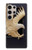 W1383 Paper Sculpture Eagle Hard Case and Leather Flip Case For Samsung Galaxy S24 Ultra