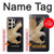 W1383 Paper Sculpture Eagle Hard Case and Leather Flip Case For Samsung Galaxy S24 Ultra