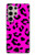 W1850 Pink Leopard Pattern Hard Case and Leather Flip Case For Samsung Galaxy S24 Ultra