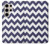 W2345 Navy Blue Shavron Zig Zag Pattern Hard Case and Leather Flip Case For Samsung Galaxy S24 Ultra