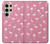 W2858 Pink Flamingo Pattern Hard Case and Leather Flip Case For Samsung Galaxy S24 Ultra