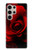 W2898 Red Rose Hard Case and Leather Flip Case For Samsung Galaxy S24 Ultra