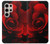 W2898 Red Rose Hard Case and Leather Flip Case For Samsung Galaxy S24 Ultra